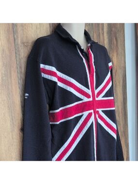 Cotton Traders Classic Rugby Long Sleeve Polo Union Jack Polo Shirt 2XL    M315